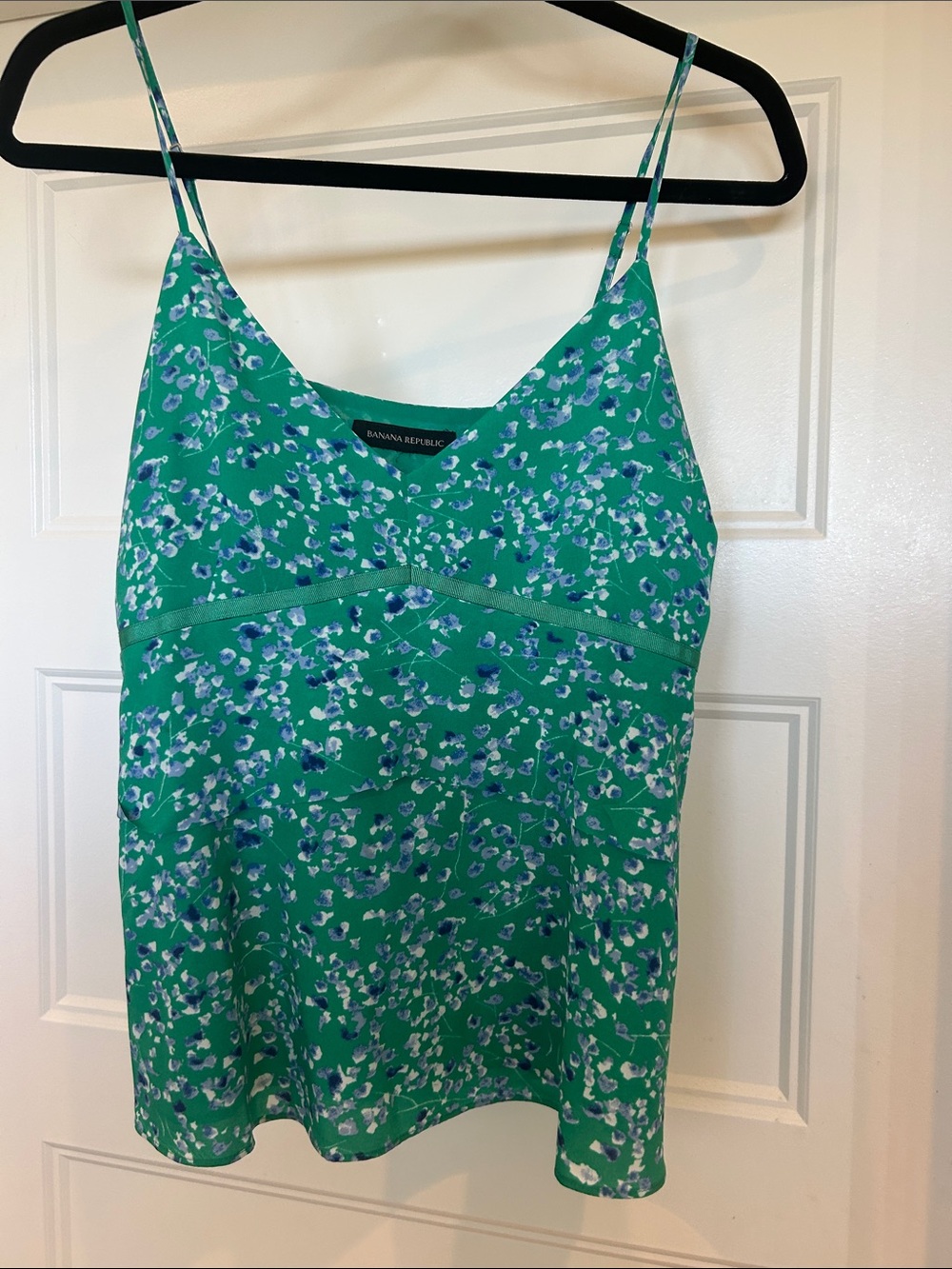 Banana Republic Emerald Green Floral Spaghetti-Strap Cami